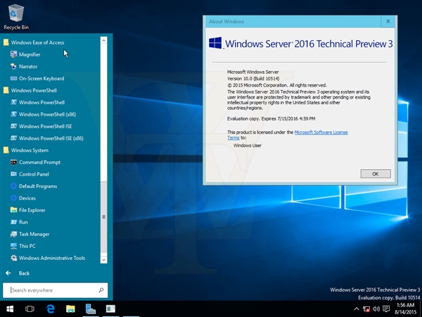 [海量截图+镜像下载]Windows Server 2016第三技术预览版泄露