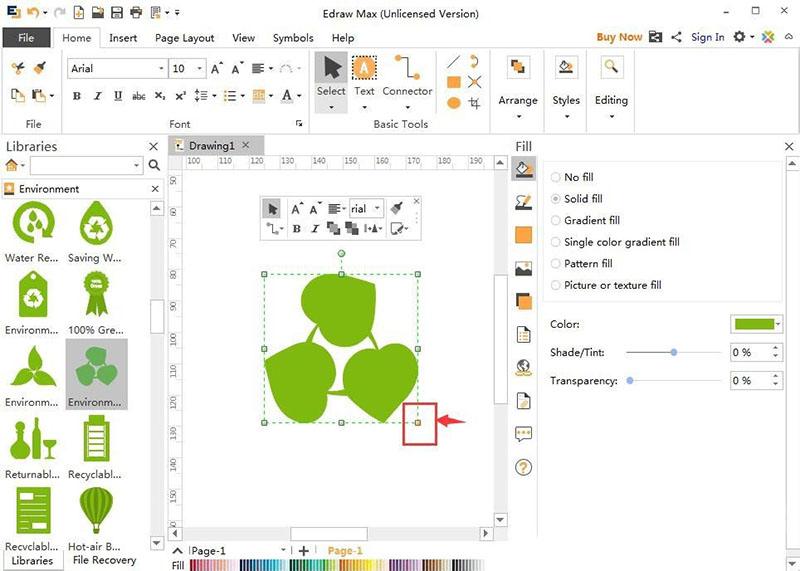 Edraw Max亿图图怎么制作环保友好logo图?