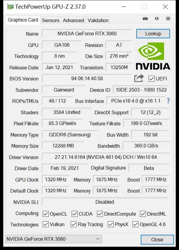 耕升RTX 3060 追风EX RGB 12GB显卡详细评测