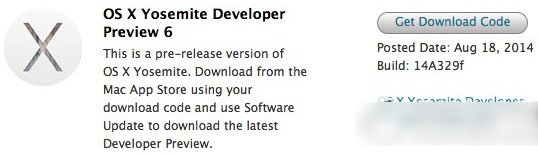 os x yosemite dp6下载 os x 10.10 dp6官方下载地址
