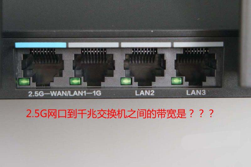 小米AX6000路由器2.5GbE网口到三个LAN口速度怎么测试?