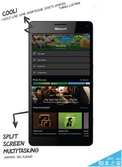 Win10 Mobile RS2概念设计新鲜出炉 任务栏亮眼