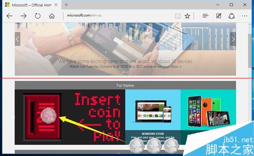 Win10中Edge浏览正确打开微软官网藏彩蛋页面的详细教程