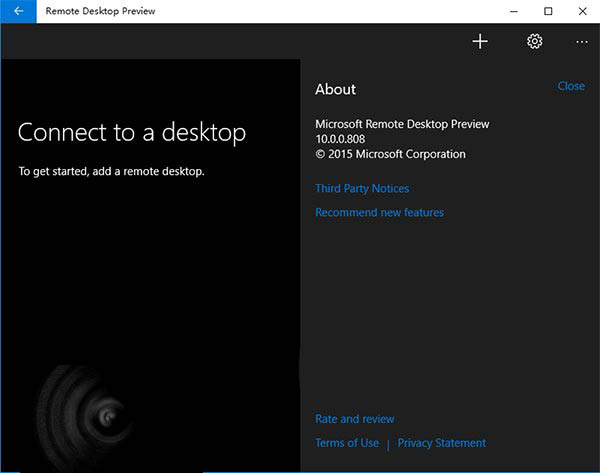 [下载]微软Win10版远程桌面预览版10.0.0.808下载