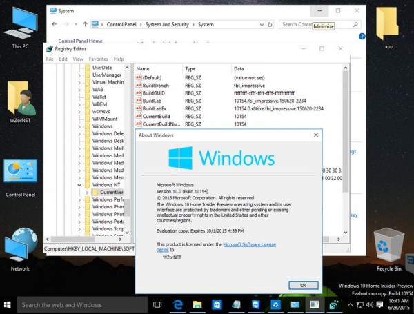 Windows 10 Build 10154最新版系统截图首曝光