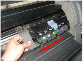 HP5000系列打印机连供墨盒如何排空气?