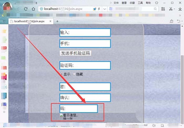 VisualStudio网页怎么插入验证码标签?