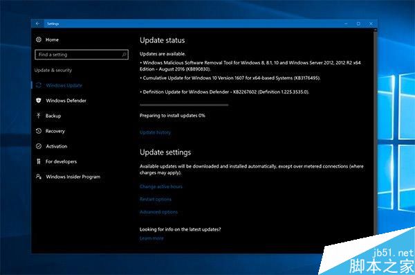 Win10一周年更新正式版首个累积更新补丁KB3176495开始推送