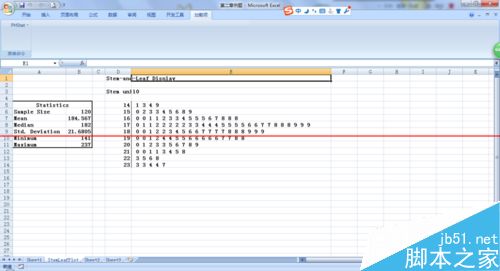 怎么用excel表格做茎叶图？
