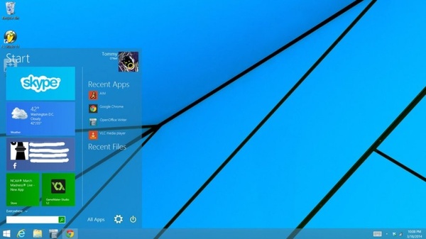 Windows 9新图曝光！ 开始菜单回归Win9