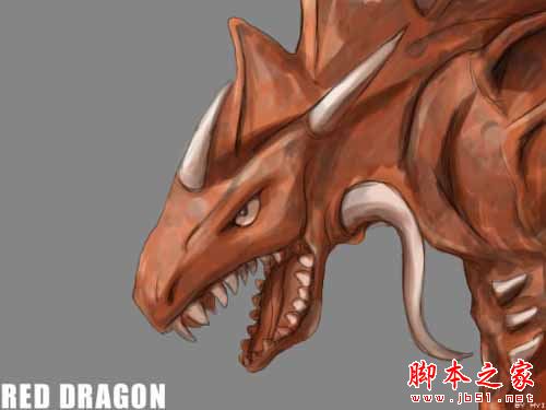 如何使用openCanvas(CG手绘软件)画出一条史前的红龙?openCanvas绘画红龙教程