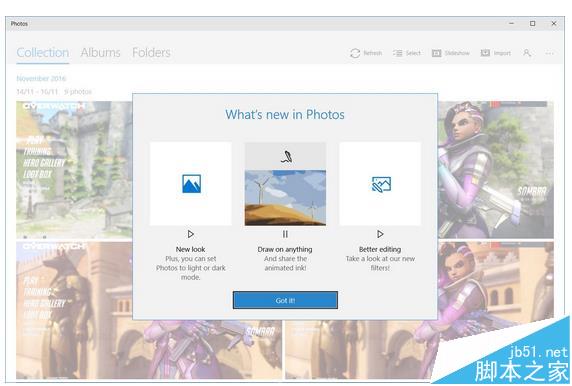 Win10 PC版周年更新正式版照片应用更新增加Ink支持和新滤镜