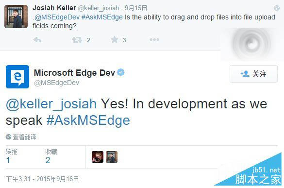 微软Edge浏览器新功能确认  Win10中可拖放和预览标签