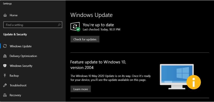 Win10版本1909将于2021年5月11日结束停止支持