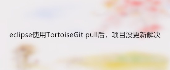 eclipse使用TortoiseGit pull更新远程代码失败怎么办?