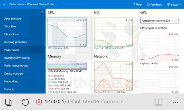 Win10 Mobile借助Edge浏览器查看任务管理器的教程