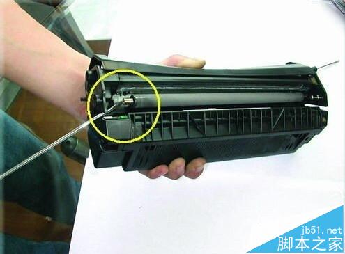 惠普HP 6L激光打印机硒鼓没粉了怎么灌粉?