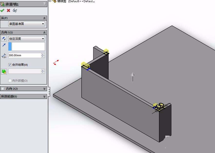 solidworks建筑墙体怎么画? solidworks承重墙的绘制方法