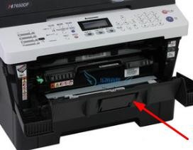 联想M7650DF打印机怎么加粉清零?