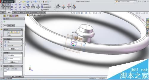 solidworks怎能使用旋转实体绘制汽车方向盘?