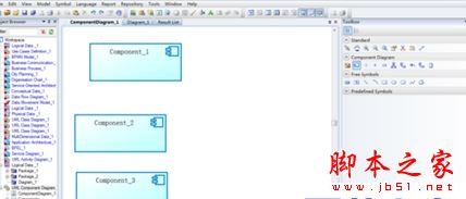 如何使用power designer建立UML组件图?power designer创建UML组件图的教程