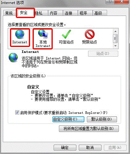 Win7旗舰版系统下设置IE浏览器的安全级别的方法