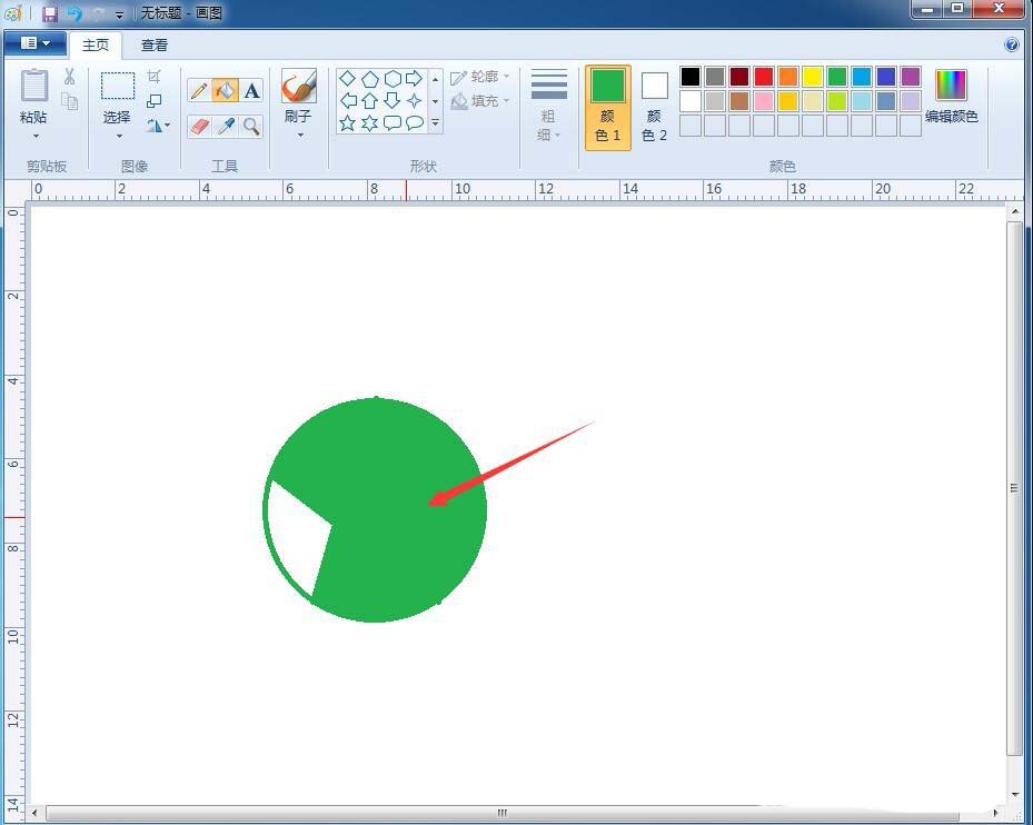 画图工具怎么快速五分之四圆弧?