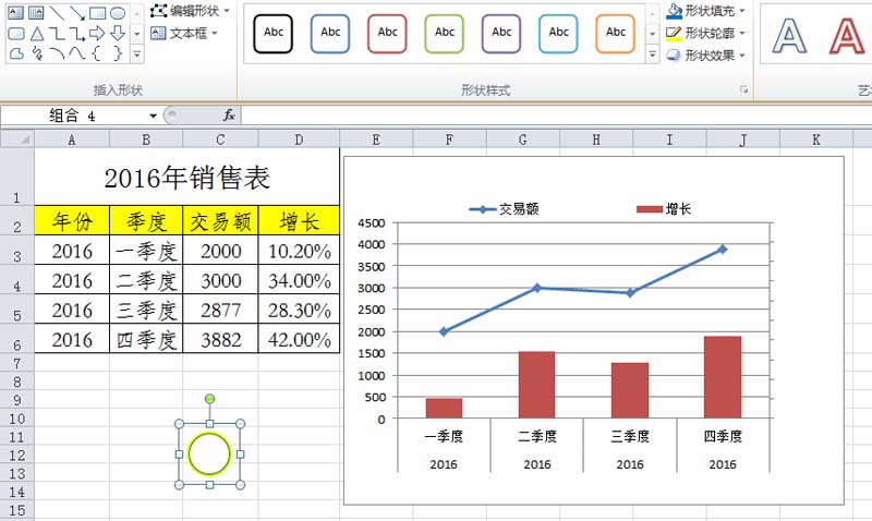excel表格中怎么设计一张漂亮的组合图表?