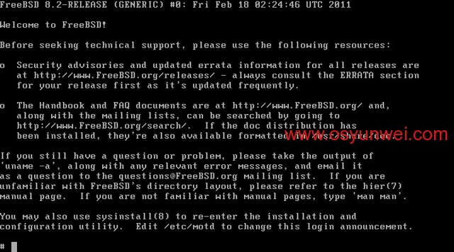 FreeBSD 8.2 安装教程图文详解