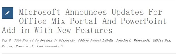 微软宣布更新OfficeMix门户网站，PPT加入新功能