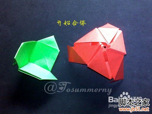 魔术玫瑰花折纸教程