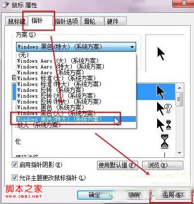 怎么更改Win7系统鼠标指针样式让自己的鼠标指针也个性