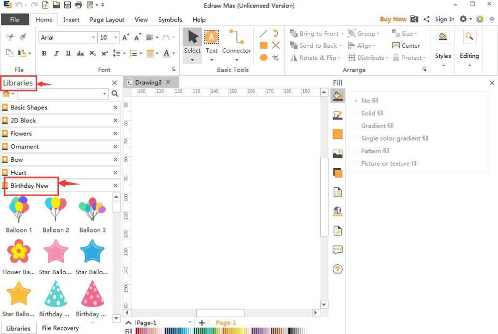 Edraw Max亿图图示怎么绘制生日皇冠或生日帽?