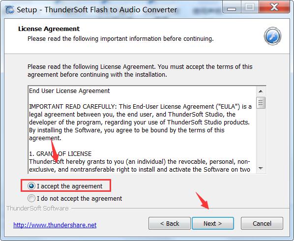 swf转音频文件ThunderSoft Flash to Audio Converter安装及激活教程
