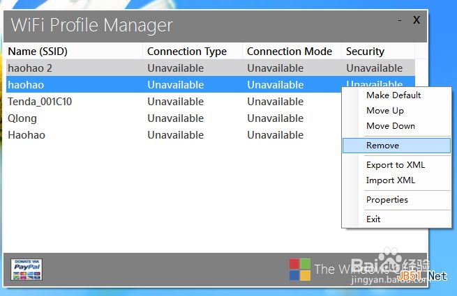 Win8无线网络管理工具WiFi Profile Manager 8
