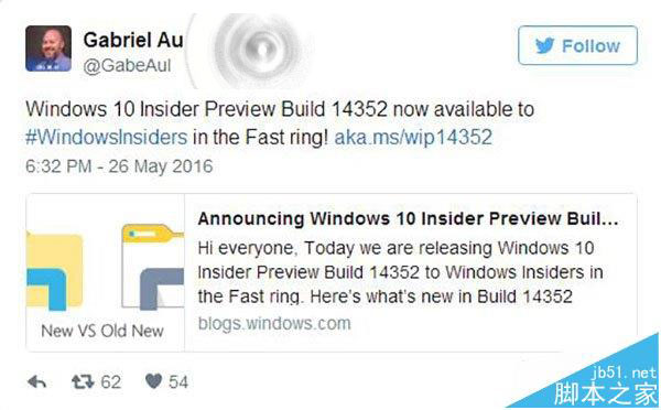 Win10一周年预览版14352桌面版怎么更新?