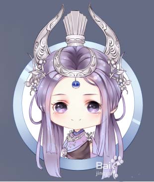 SAI怎么绘制长直发萝莉头像?