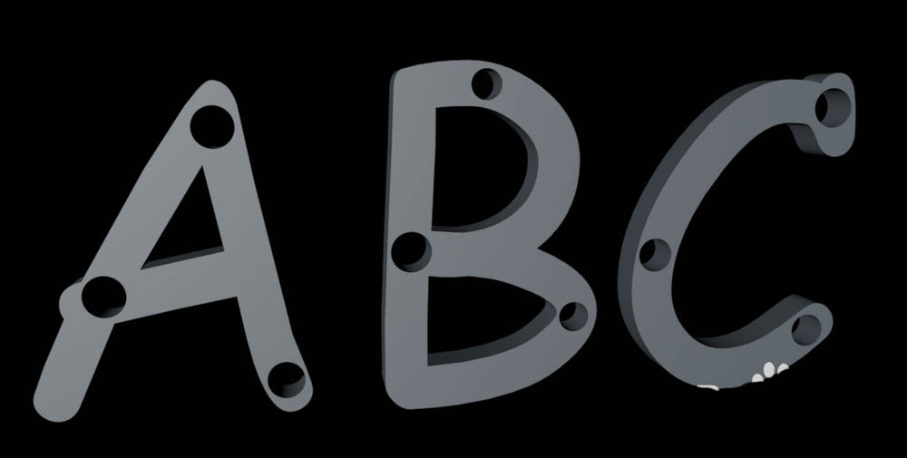 C4D怎么快速创建镂空的文字效果?