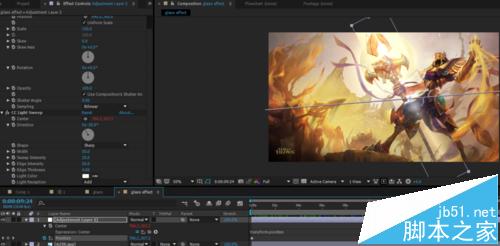 Ae怎么制作玻璃划过图片的特效?