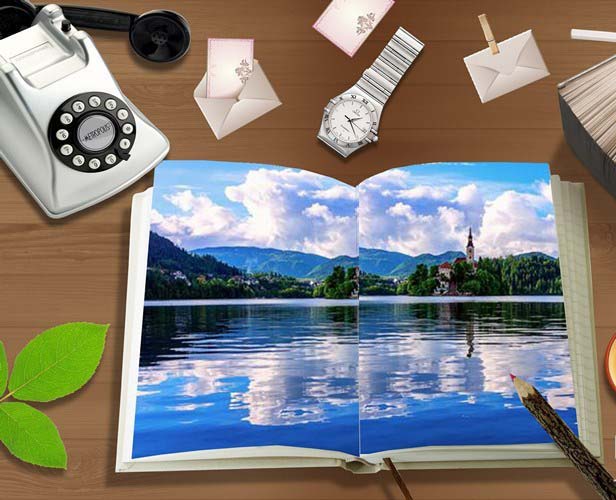 光影魔术手怎么制作书中美景效果图片?