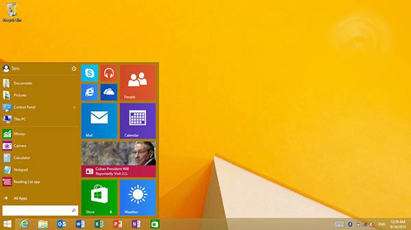 Windows RT 8.1开始菜单/屏幕怎么切换成win10样式？