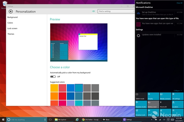 靓！Windows 10 Build 10061系统截图海量图赏