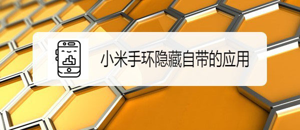 小米手环自带的应用怎么隐藏?