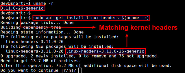 在Linux系统上安装Linux内核头文件的教程