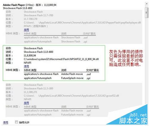 谷歌chrome浏览器以及360极速浏览器怎么升级自带的Flash？