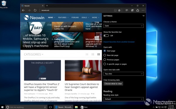 Windows 10 Build 10154上手操作截图欣赏