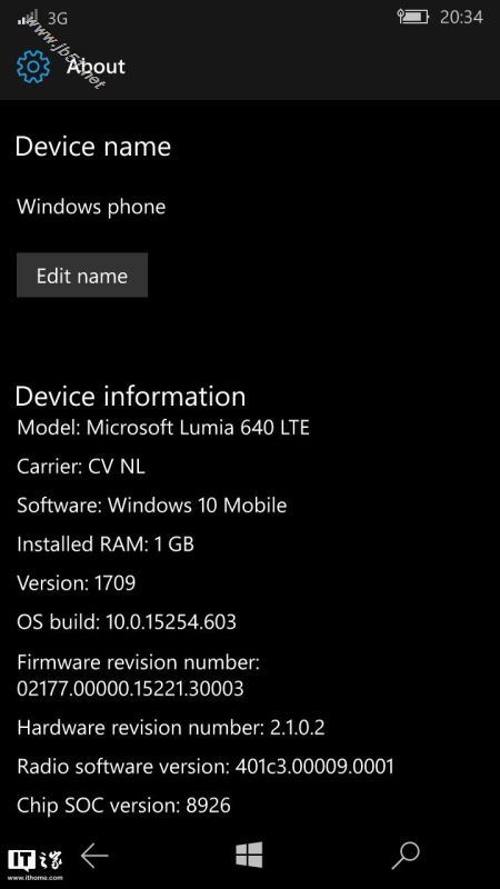 微软Win10 Mobile 15254.603正式版推送：代号2020-01B