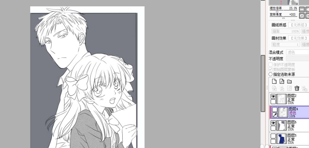 sai怎么给漫画背景添加网点纸效果?