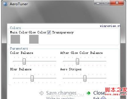 win7系统通过AeroTune小工具设置个性的边框色彩