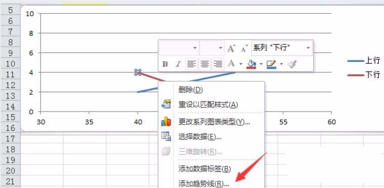 excel怎么计算散点图曲线交叉点坐标?